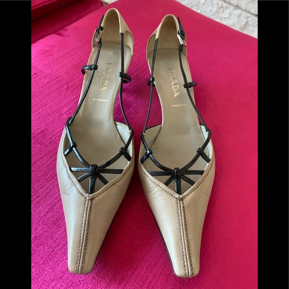 Prada Shoes - Prada kitten heel shoes